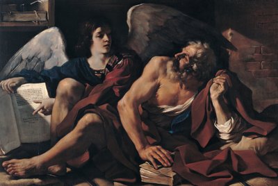 Saint Matthew and the Angel by Giovanni Francesco Barbieri